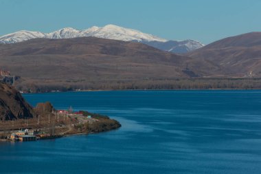 Lake Sevan with mountain views