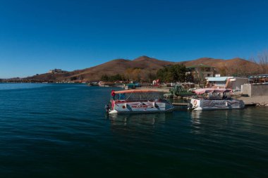 Lake Sevan with mountain views