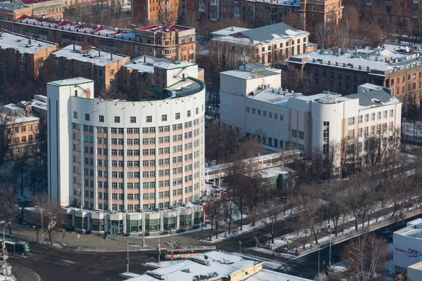 Yekaterinburg şehri yukarıdan görünüyor.