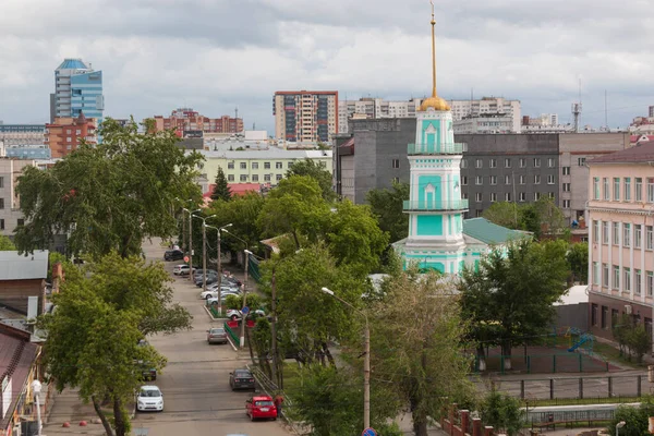 Widok Miasto Czelabińsk Wysokości — Zdjęcie stockowe