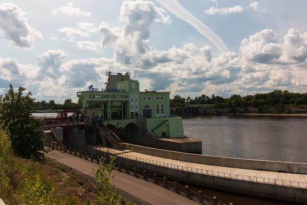 Volkhovskaya Pembangkit Listrik Tenaga Air Bangunan — Stok Foto