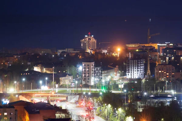Νυχτερινή Θέα Της Πόλης Της Αγίας Πετρούπολης — Φωτογραφία Αρχείου