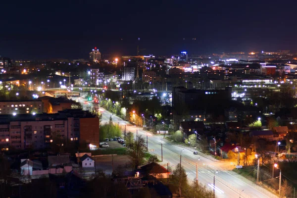 Νυχτερινή Θέα Της Πόλης Της Αγίας Πετρούπολης — Φωτογραφία Αρχείου