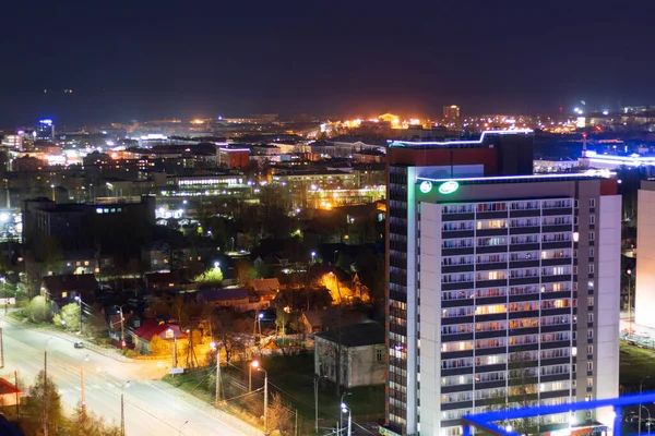 Vista Notturna Sulla Città San Pietroburgo — Foto Stock