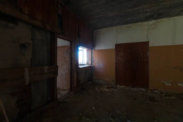 Chambre Dans Bâtiment Abandonné Vide — Photo