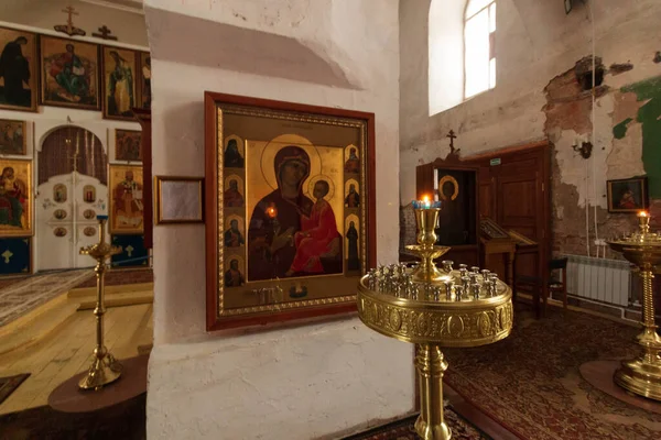 Iconostases Dentro Igreja Ortodoxa — Fotografia de Stock