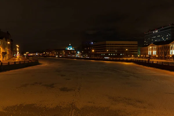 Rua Noturna São Petersburgo — Fotografia de Stock