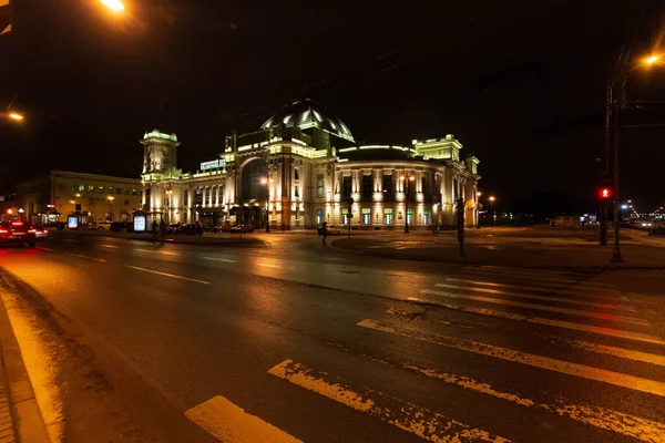 Rua Noturna São Petersburgo — Fotografia de Stock