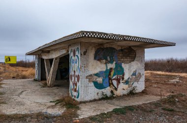 SSCB zamanından otobüs durağı