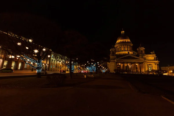 Noční Hlavní Ulice Petrohradu — Stock fotografie