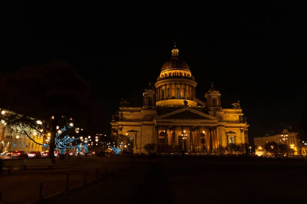 Nattliga Huvudgator Sankt Petersburg — Stockfoto