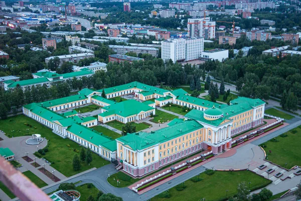 Zicht Stad Izjevsk Van Bovenaf — Stockfoto