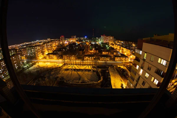 Hustak Natten Staden — Stockfoto