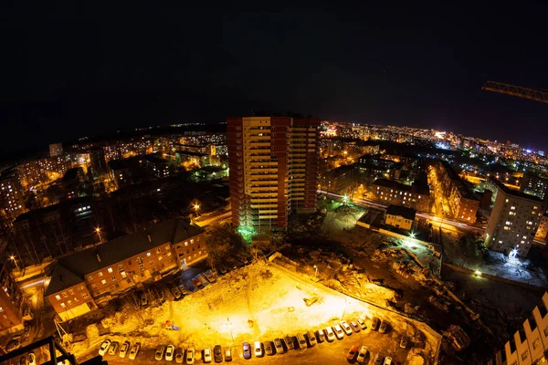 Telhados Cidade Noturna — Fotografia de Stock