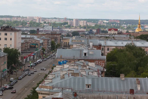 Δρόμους Της Πόλης Izhevsk Κατά Διάρκεια Της Ημέρας — Φωτογραφία Αρχείου