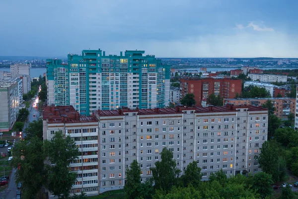 Városi Utcák Oroszországban Hajnalban — Stock Fotó