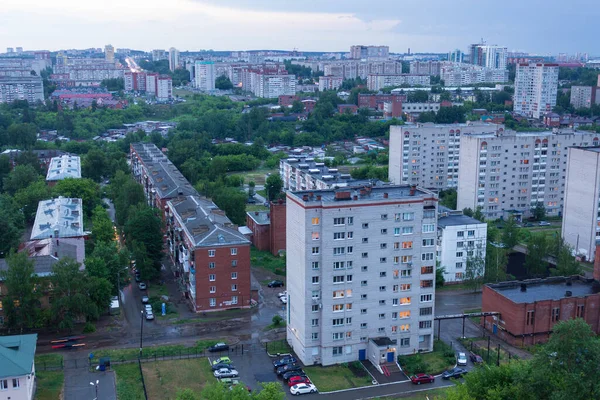 Městské Ulice Rusku Úsvitu — Stock fotografie