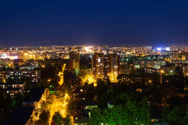 Gece Şehrinin Çatıları — Stok fotoğraf