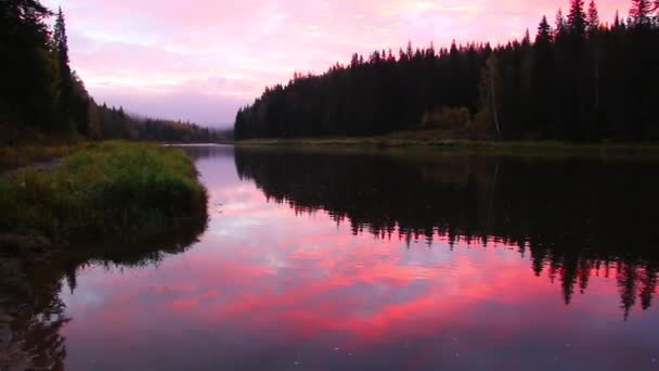 Amanecer Brillante Río — Vídeo de stock