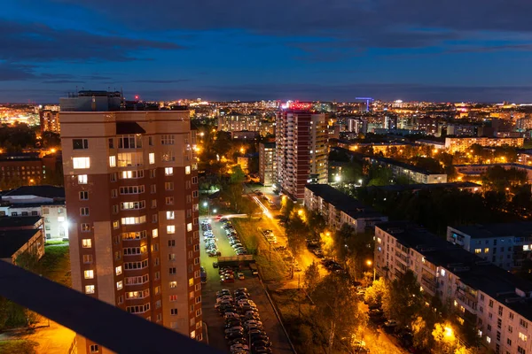 Calles Ciudad Nocturna Izhevsk — Foto de Stock