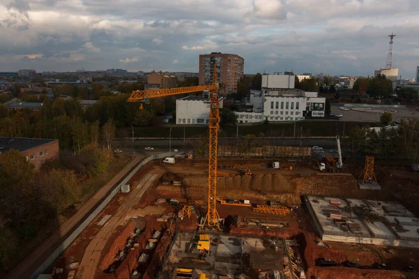 Construcción Nuevo Edificio Apartamentos — Foto de Stock