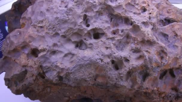 Метеорит Челябінській Текстурі Закрити — стокове відео