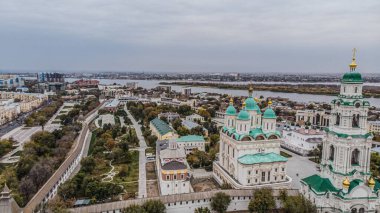 Astrakhan Kremlin 'in yukarıdan görünüşü