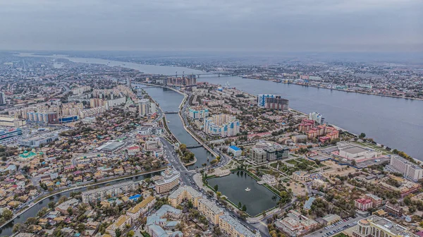 Ciudad Astracán Rusia Desde Una Altura —  Fotos de Stock