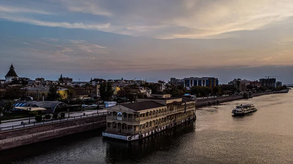 Una Nave Sul Volga Astrakhan — Foto Stock