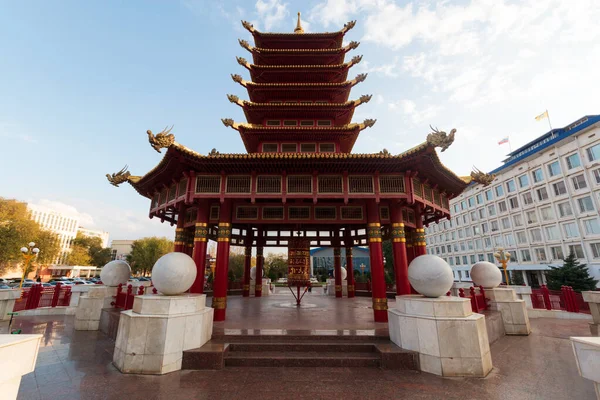 Pagode Stad Elista Rusland — Stockfoto