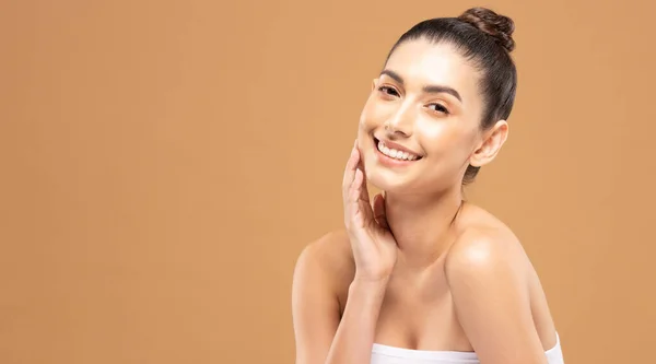 Bellezza Donne Asiatiche Ritratto Viso Con Cura Della Pelle Sana — Foto Stock