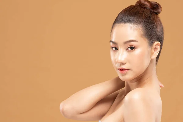 Bellezza Donne Asiatiche Ritratto Viso Con Cura Della Pelle Sana — Foto Stock