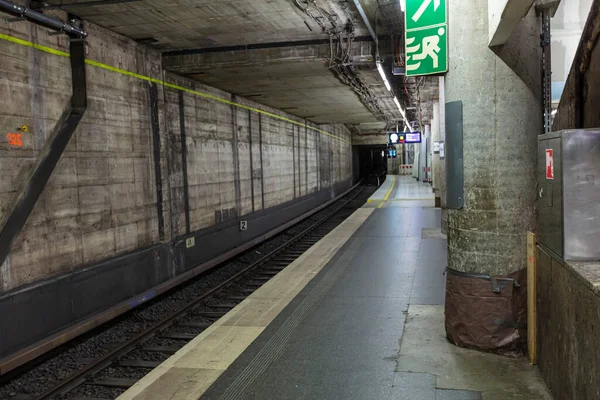 Station Métro Vide Sendlinger Tor Cours Reconstruction Lors Épidémie Covid — Photo