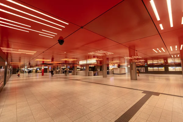 Fast Leere Bahn Station Marienplatz Der Münchner Innenstadt Während Des — Stockfoto