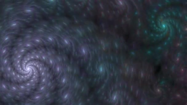 Beautiful Psychedelic Counterclockwise Spiraling Galaxy Background Video Vivid Colors Detailed — Stock Video
