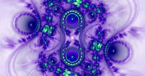 Abstract Fractal Background Made Out Interconnected Interwoven Balanced Rings Beams — Stock Video