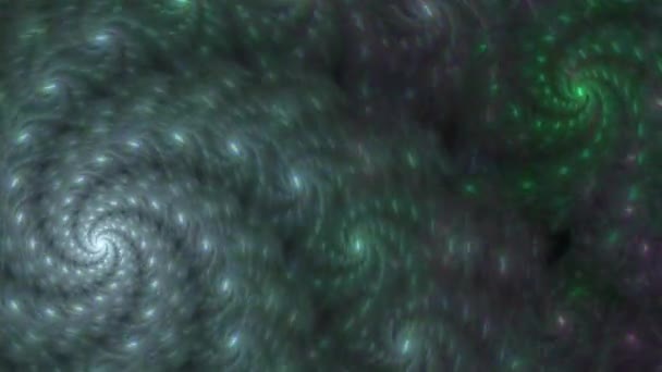 美しいサイケデリックな4K反時計回りに螺旋状の銀河の背景ビデオで鮮やかな色と詳細な移動輝く運動ぼやけた星と — ストック動画