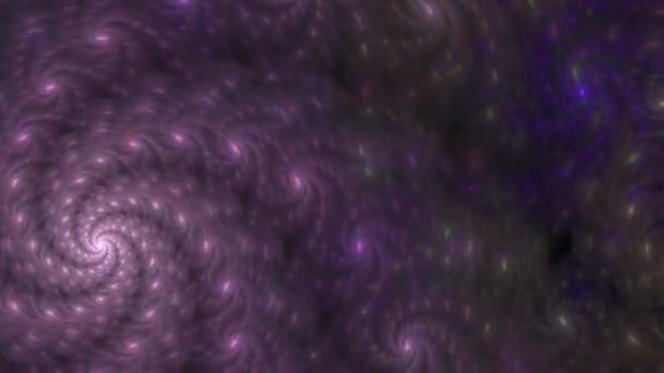 Schöne Psychedelische Gegen Den Uhrzeigersinn Spiralförmige Galaxien Hintergrundvideo Lebendigen Farben — Stockvideo