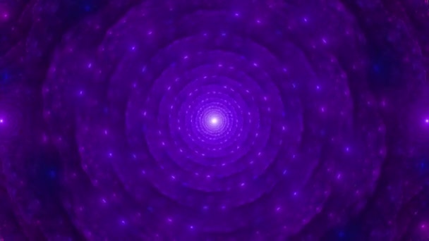 Abstraktes Loopable Video Mit Einem Detaillierten Trippy Glühenden Spiralförmigen Blumenartigen — Stockvideo