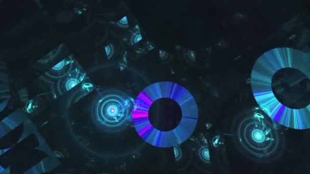 Abstract Loop Staat Fractal Video Gemaakt Van Bewegende Onderling Verbonden — Stockvideo