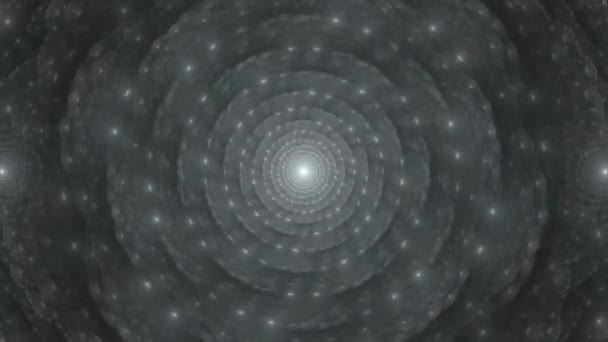 Abstraktes Loopable Video Mit Einem Detaillierten Trippy Glühenden Spiralförmigen Blumenartigen — Stockvideo