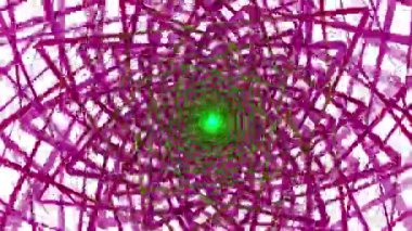 Değişen renklerde çevrilebilir geometrik soyut fraktal spiral 4k videosu