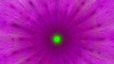 Güzel renkli döngü. Psikedelik 4k dönen galaksi arkaplan videosu. Detaylı hareket eden parlak hareketli bulanık yıldızlar.