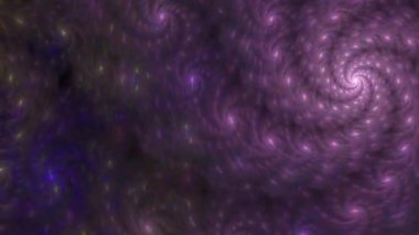 Psikedelik güzel döngü 4k spiral gökada arkaplan videosu parlayan renkler ve detaylı saat yönünde hareket eden parlak yıldızlarla bulanık.