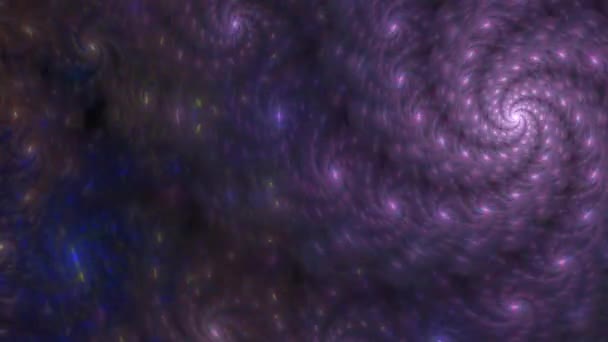 Beautiful Colorful Loop Able Psychedelic Spiraling Galaxy Background Video Shining — Stock Video