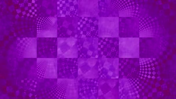 Abstrato loop capaz 4k fundo de xadrez fractal com um padrão espiral detalhado no centro e com cores em mudança — Vídeo de Stock
