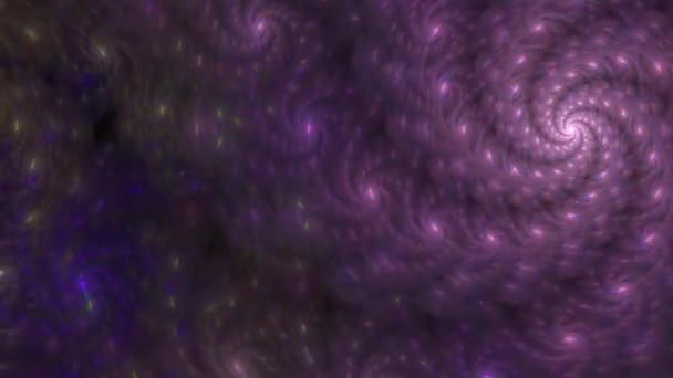 Beautiful Colorful Loop Able Psychedelic Spiraling Galaxy Background Video Shining — Stock Video
