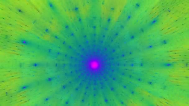 Όμορφη πολύχρωμη βρόχο με δυνατότητα psychedelic 4k περιστρεφόμενο βίντεο γαλαξία φόντο σε λαμπερά χρώματα με λεπτομερείς κινείται γρήγορα λαμπερά θολή κίνηση αστέρια — Αρχείο Βίντεο