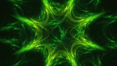 Değişen bir Triquetra 'nın soyut döngü 4k' lik fraktal videosu. Sembol Druidic / Celtic Triquetra sembolüdür (Bakire, Anne, Kocakarı), fakat aynı zamanda Hava, Dünya ve Deniz 'i de temsil eder..