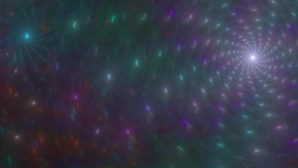 美しいカラフルなループが可能なサイケデリックな4Kの魅力的な銀河の背景ビデオで輝く色の詳細をすばやく移動輝く動きのぼやけた星 — ストック動画